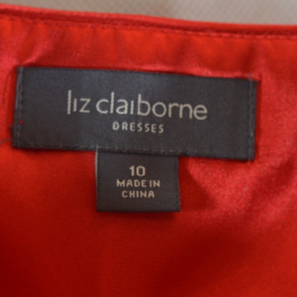 Liz Claiborne Red White Polka Dot Dress SZ 10 - Picture 6 of 7